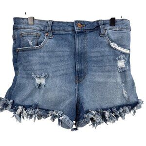 Celebrity Pink Distressed Denim Cut Off Shorts 13 31 Blue Frayed Hem